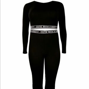 Cutie with a Bootie crop top and pants set